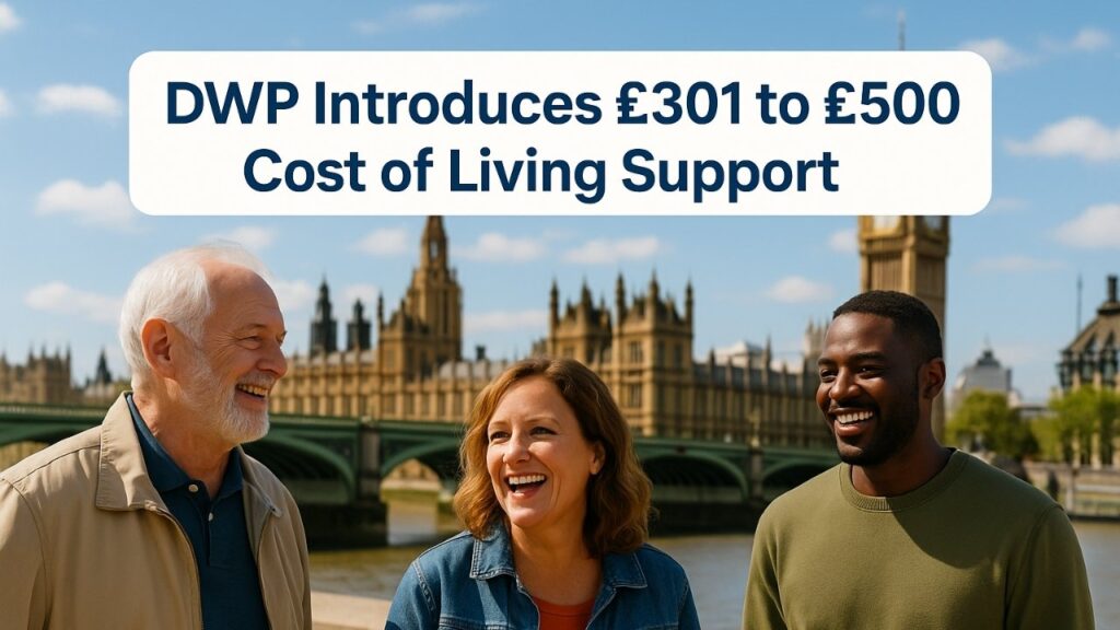 DWP Introduces £301 to £500 Cost of Living Support