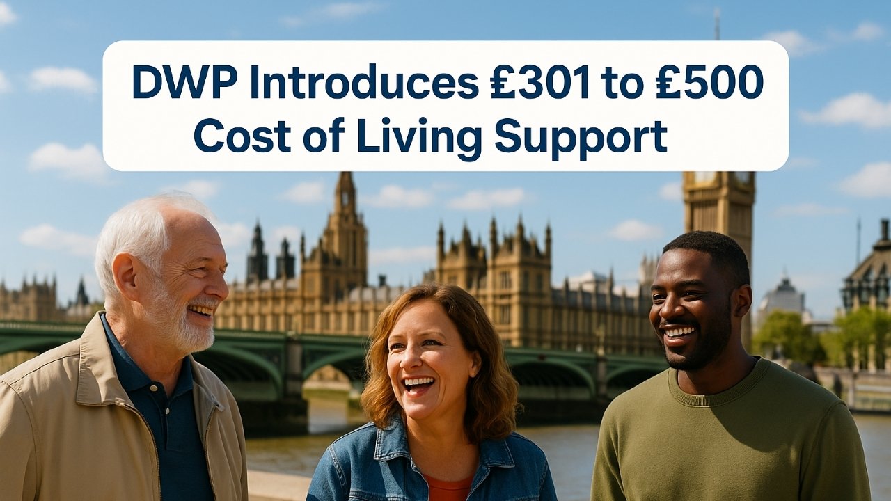 DWP Introduces £301 to £500 Cost of Living Support